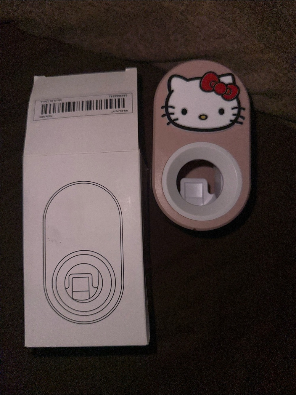 Hello Kitty Pink and White toothbrush Holder with Red Bow
